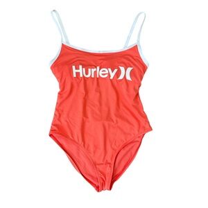 HURLEY SWIM ONE PIECE BATHING SUIT WOMEN'S red Coral SIZE 1X **flaw**